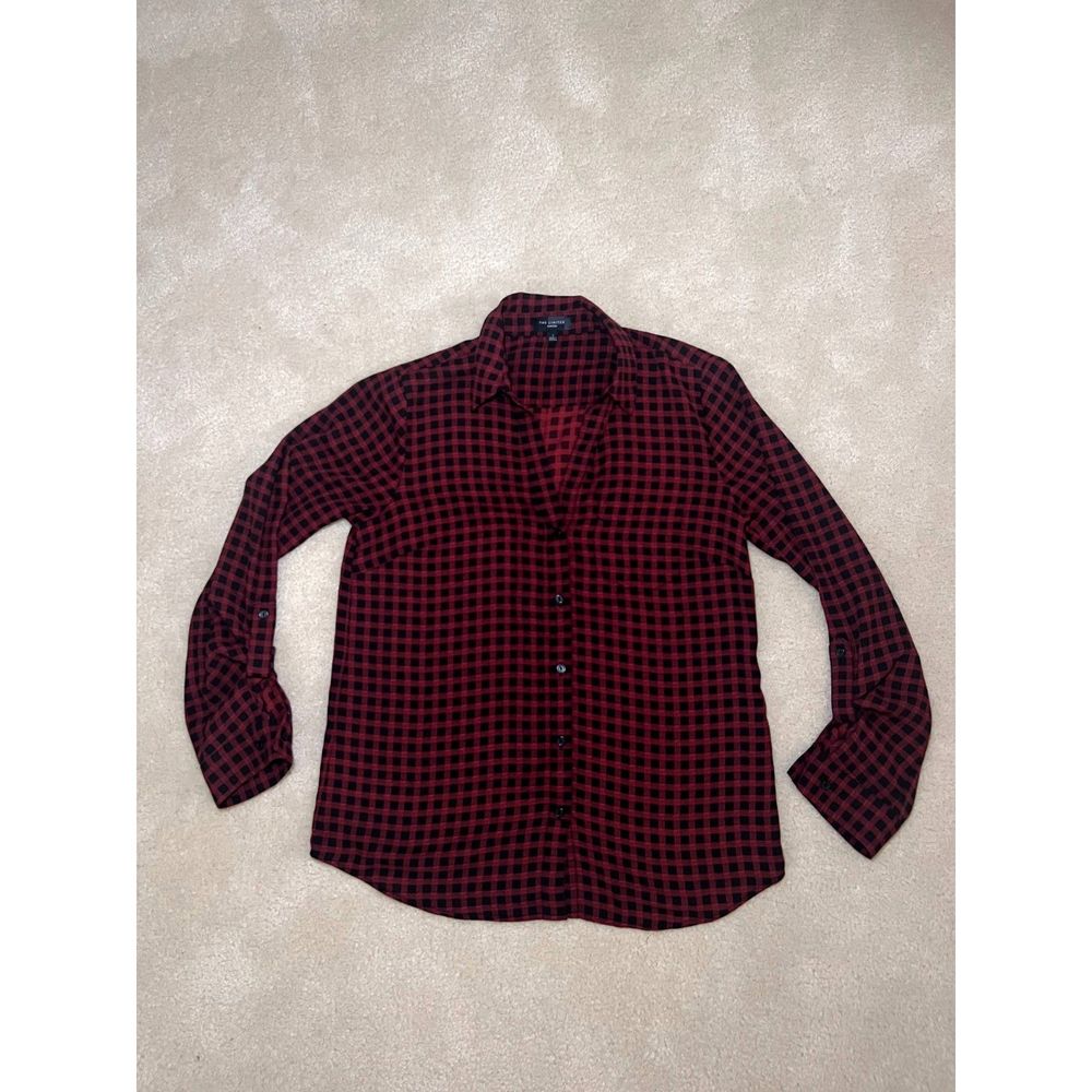 The Limited Black/Red Plaid Blouse | Small